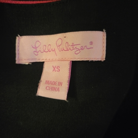 Lilly Pulitzer Black & Pink Sleeveless Color-Block Sheath Dress Size XS - Picture 5 of 5